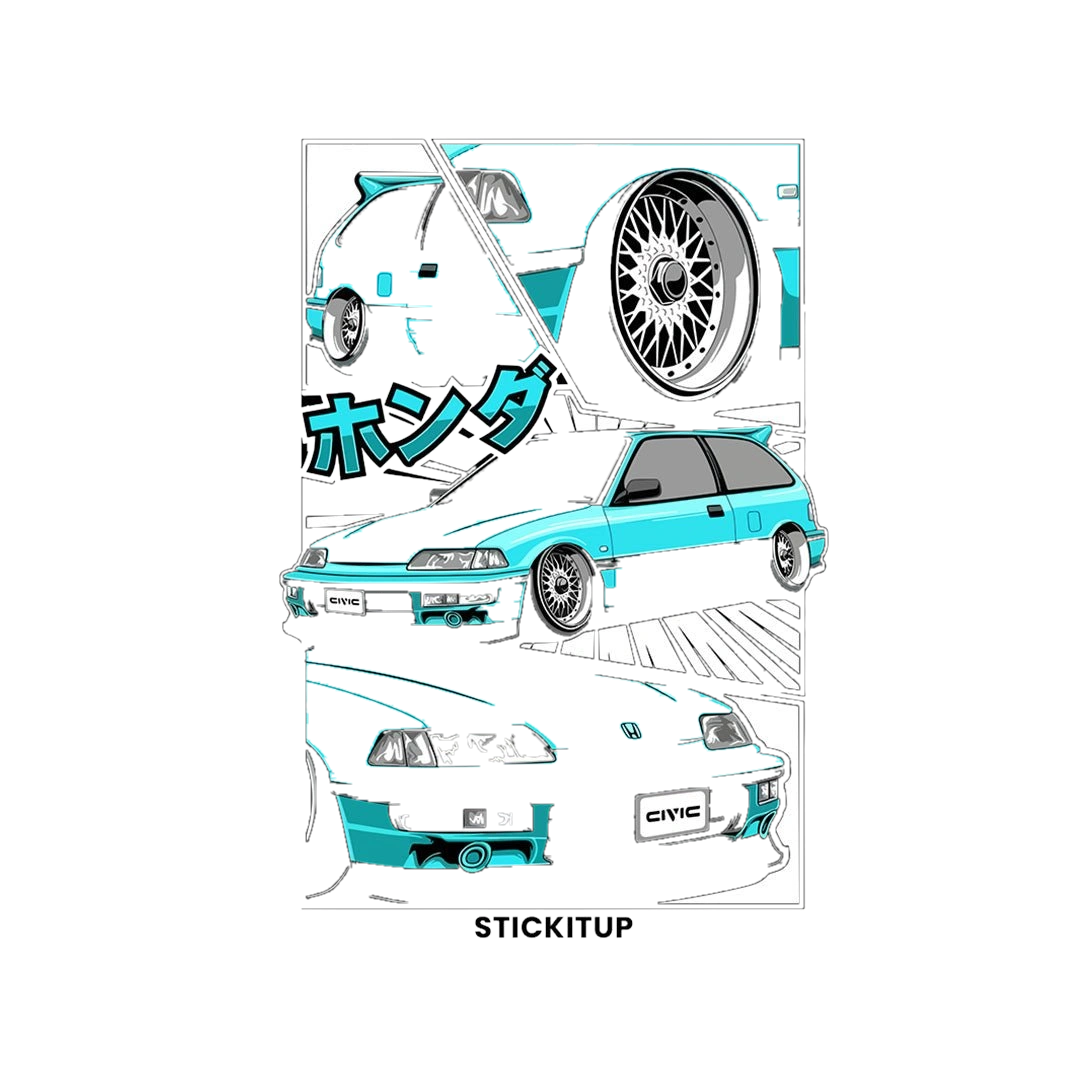 Civic Nouva Blue Sticker
